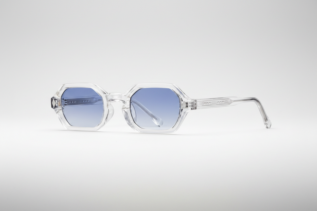 DUDE zonnebril - Transparant blauw